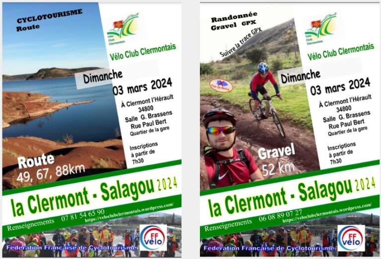 🗓 🚴Rando Clermont-Salagou le 3 mars 2024