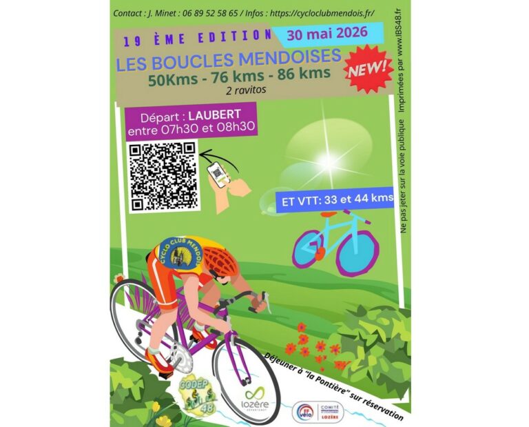 🗓🚴Les Boucles Mendoises Samedi 30 mai 2026